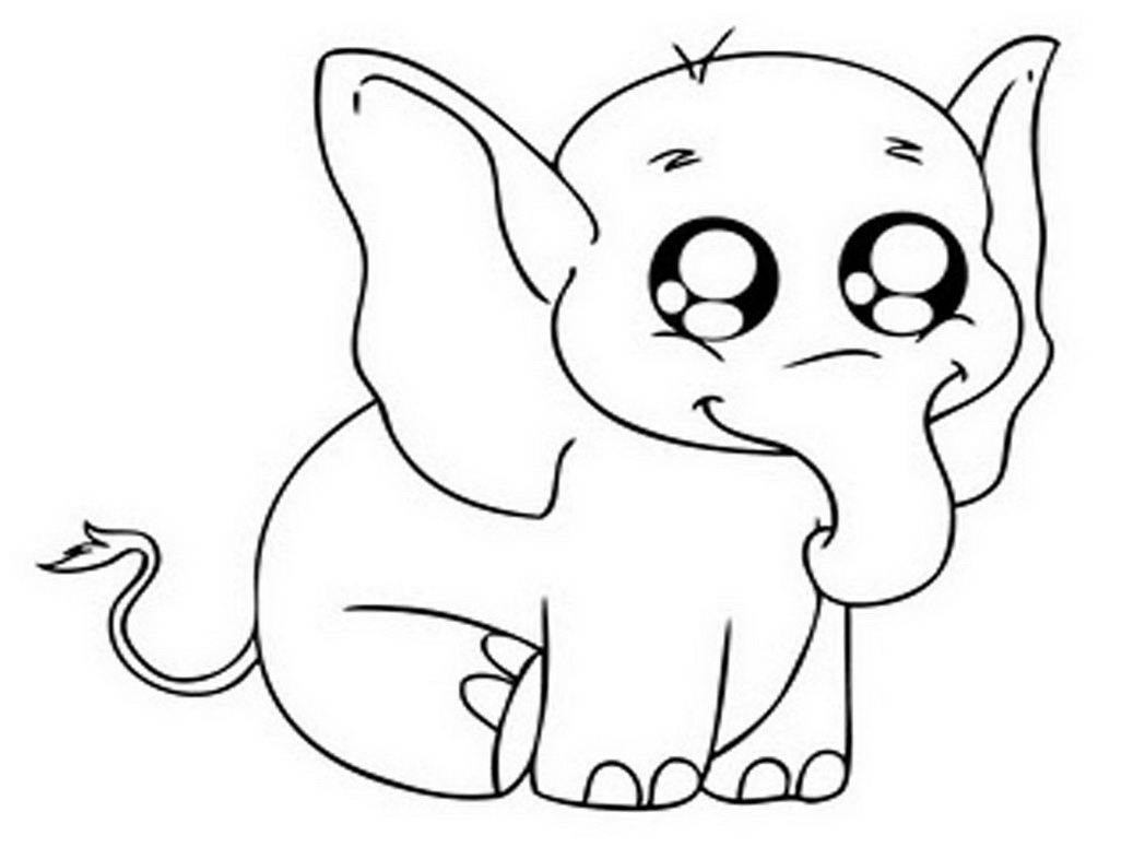 Coloring Book Baby Elephant 5