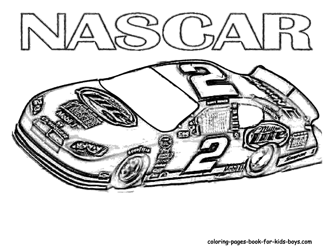 Nascar Coloring Pages For Kids Printable 10